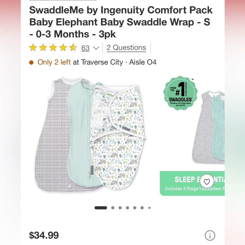 Ingenuity swaddles NWT